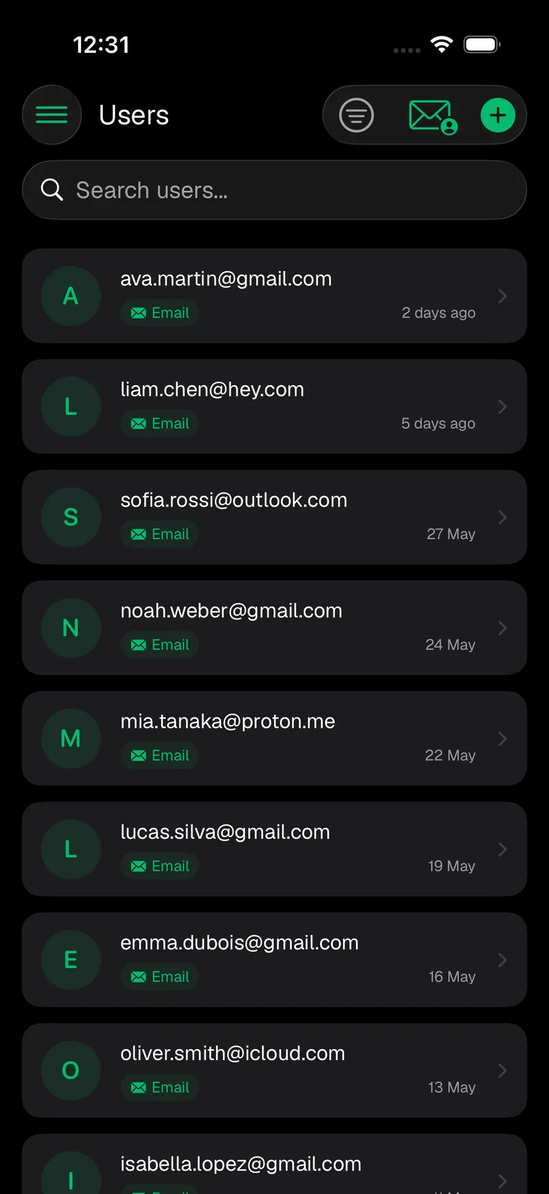 Supanator auth screen