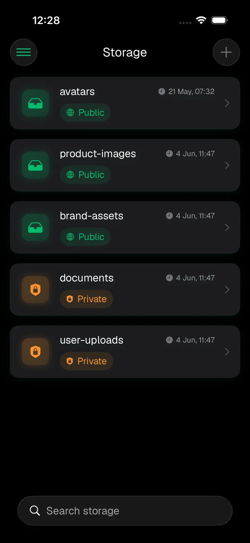 Supanator storage screen